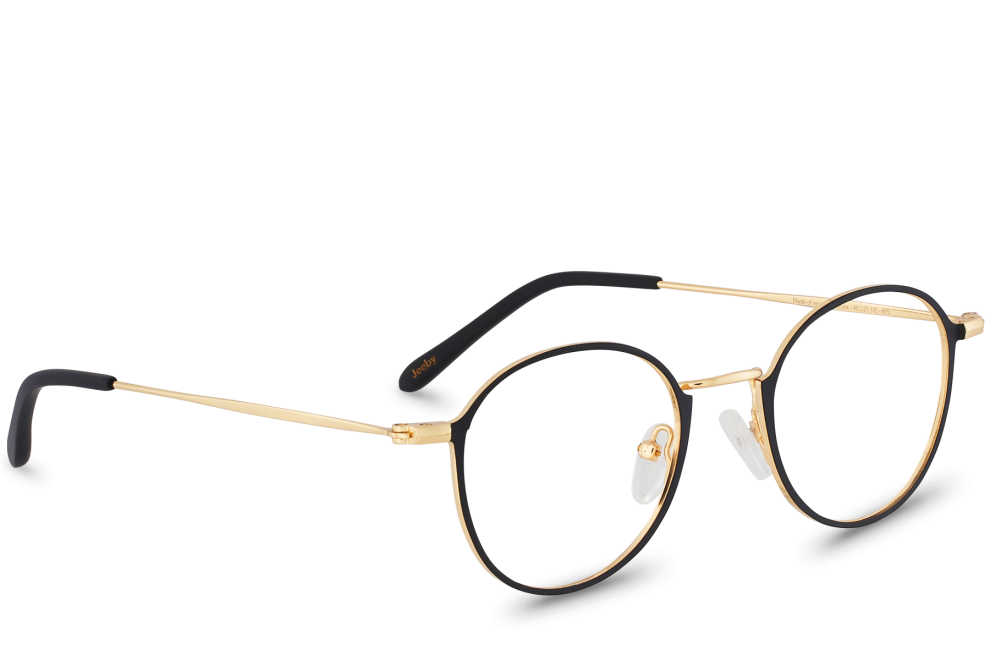 商品画像：Jeeby Gold oval glasses | polette - Polette US 1