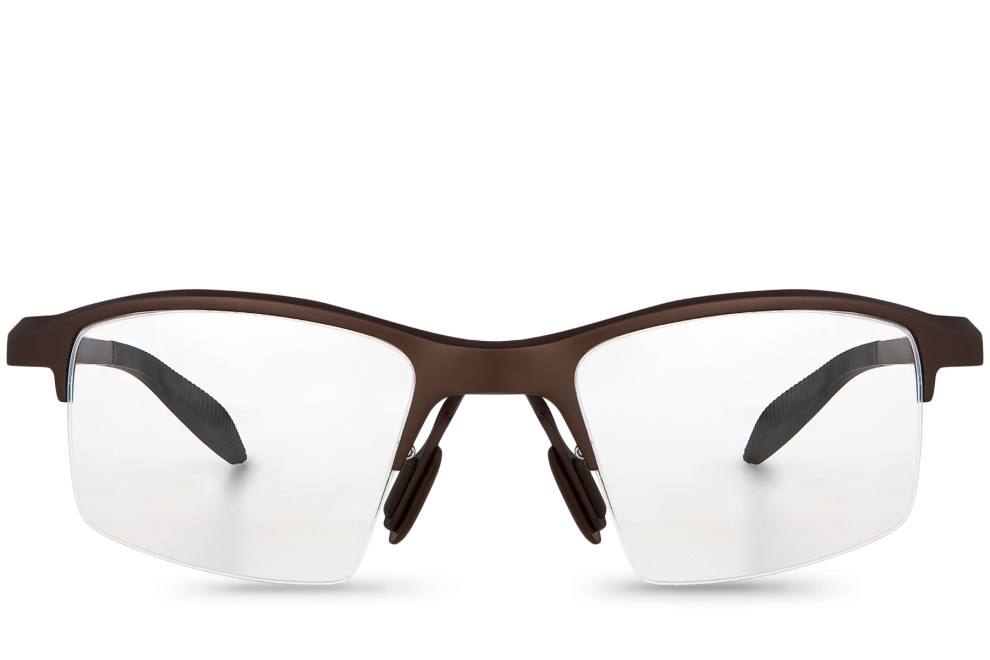 M002 View Brown brown semi-rimless glasses | polette M002 View Brown brown semi-rimless glasses | polette