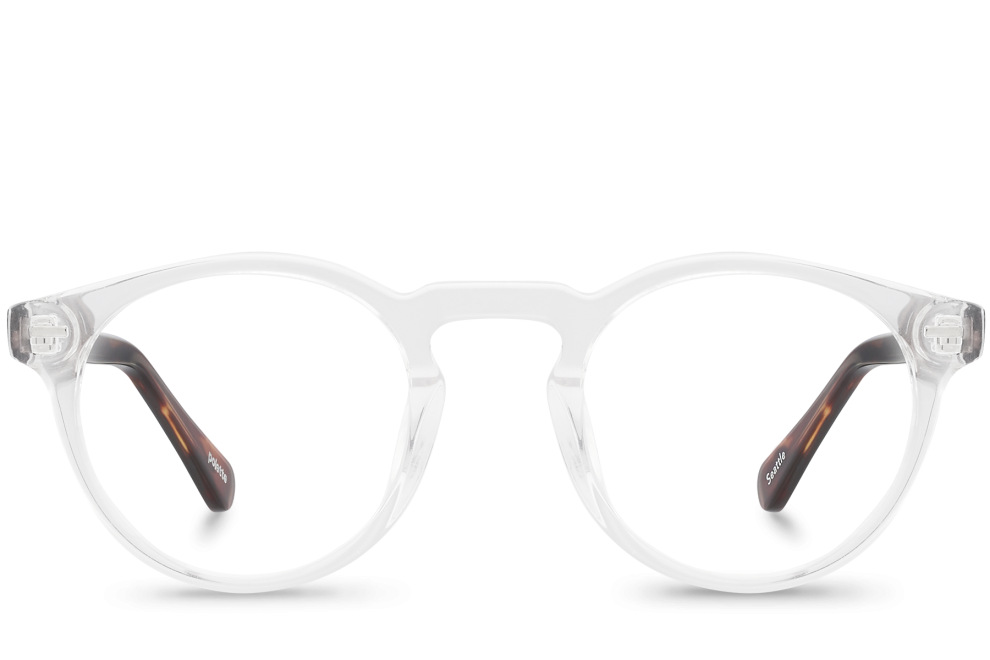 Finn Clear Transparent oval eco acetate glasses | polette