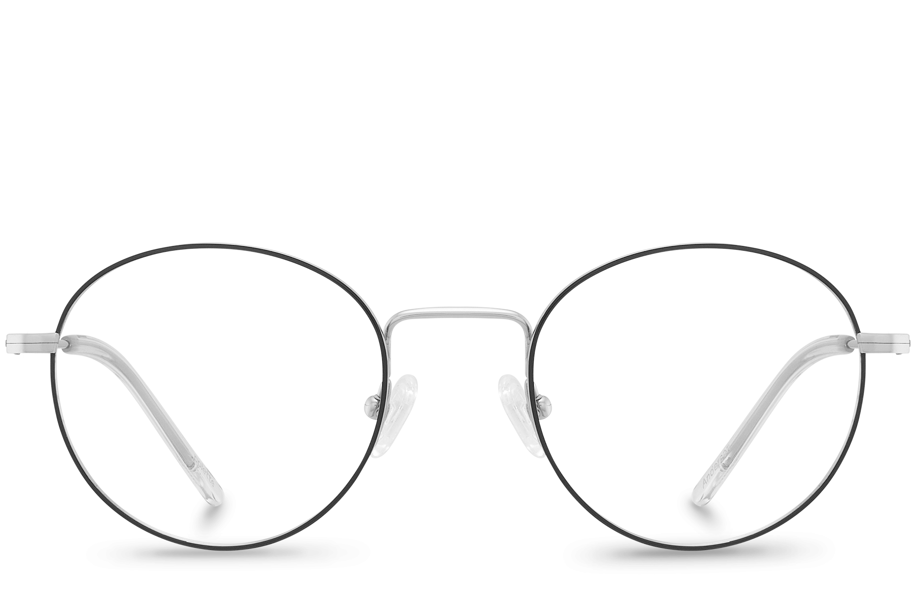Anderson Black Black oval Titanium glasses | polette - Polette Europe