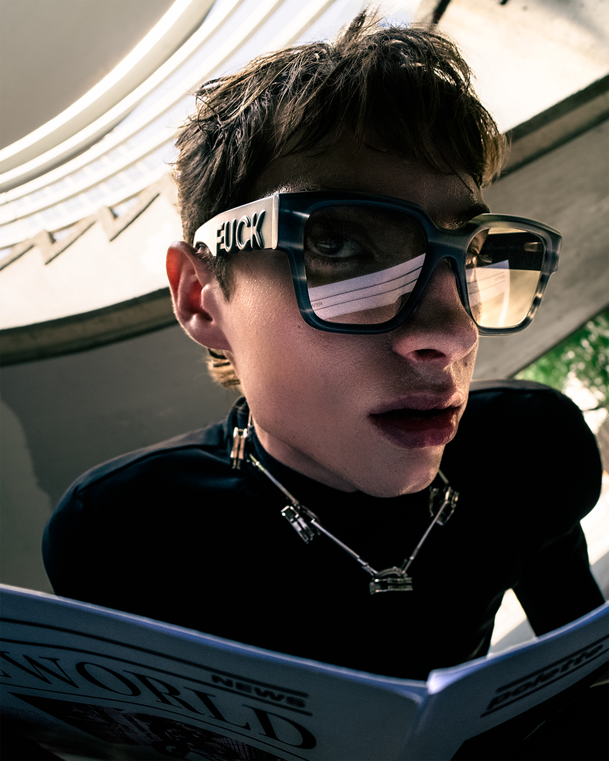 What The Green | Green Rectangular Sunglasses - FUCK Edition