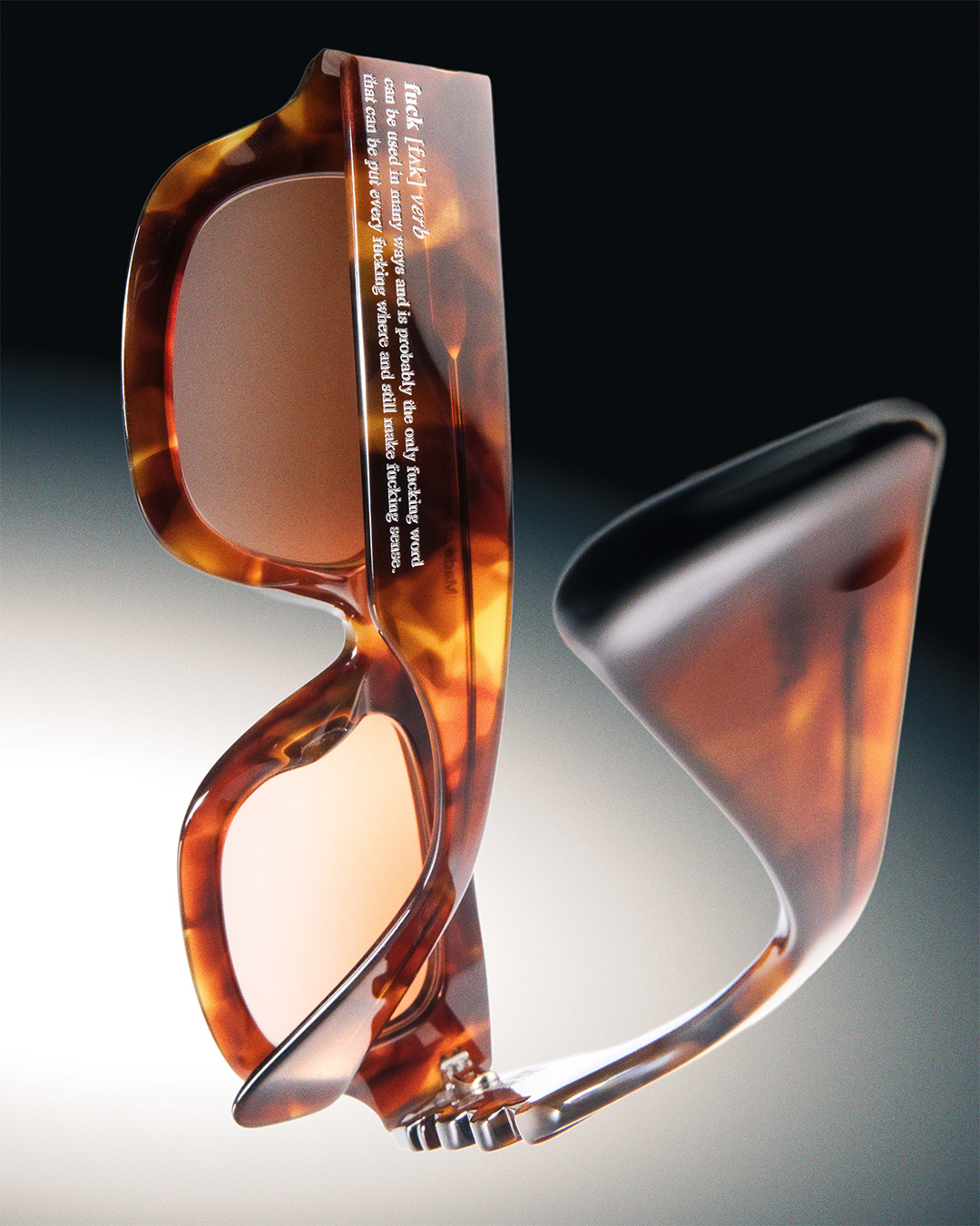 I Don't Give A - Rectangular Acetate Glasses